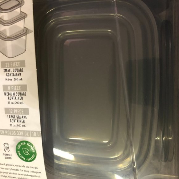 Core Multi-Used Food Storage Containers Variety Pack Gray Clear NEW 100 Pcs - Picture 11 of 16